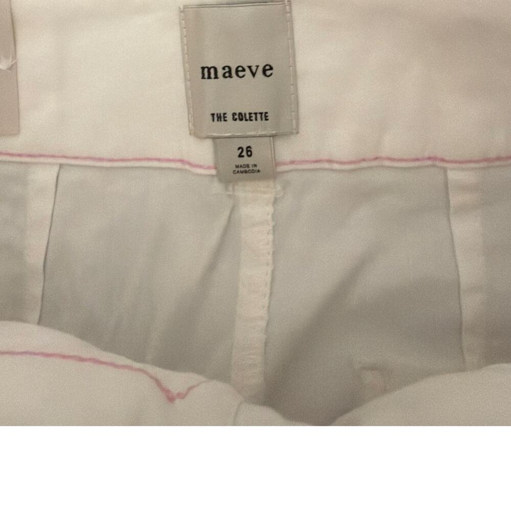 NWT Maeve Anthropologie Colette High-Rise Wide-Leg White Jeans Size 26 - Picture 5 of 6